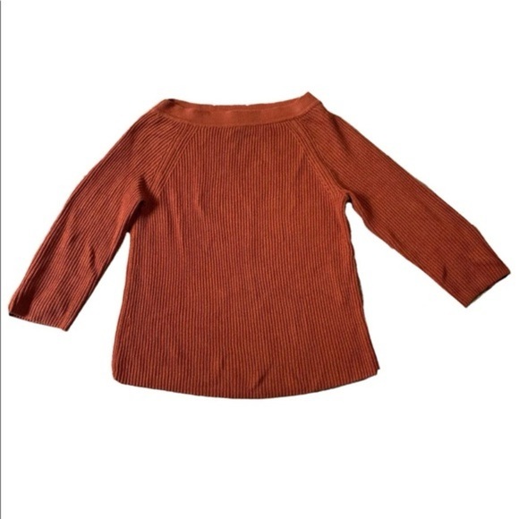 J. Crew Off-Shoulder Rust Sweater - Picture 3 of 6